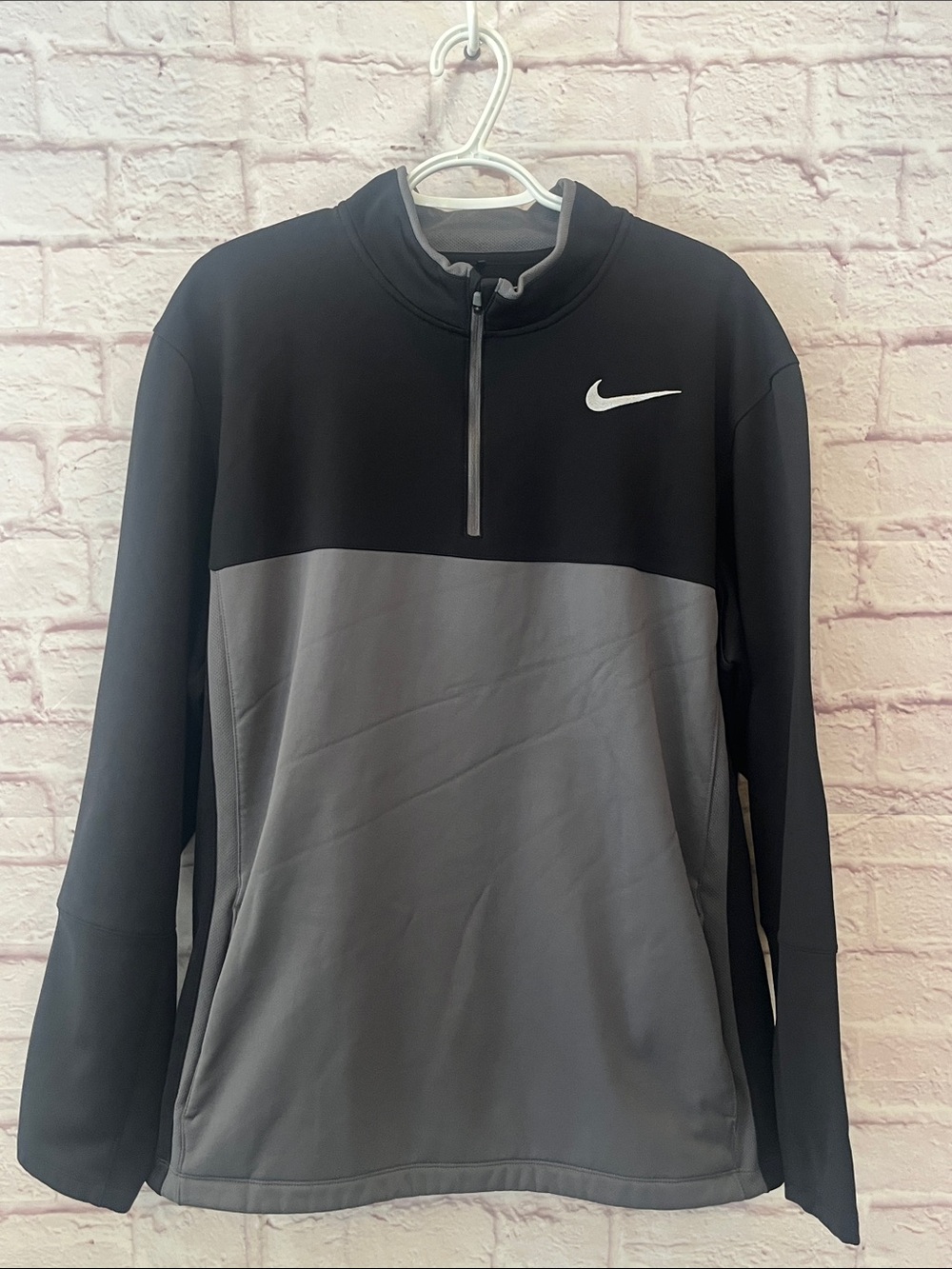 Nike Black and Gray Men’s Performance Quarter-Zip Jacket